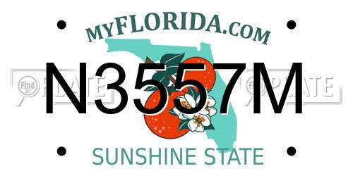 N3557M Florida License Plate