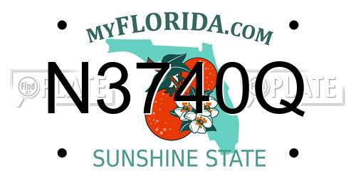 N3740Q Florida License Plate