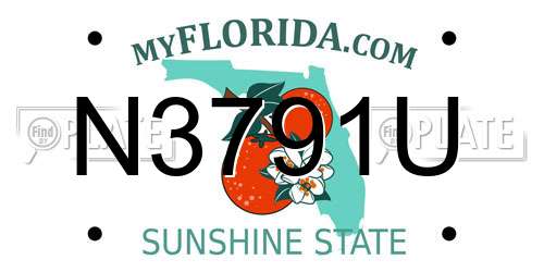 N3791U Florida License Plate
