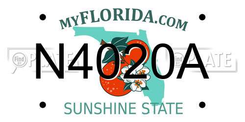 N4020A Florida License Plate