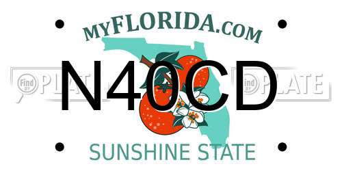 N40CD Florida License Plate
