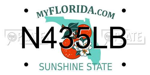 N435LB Florida License Plate