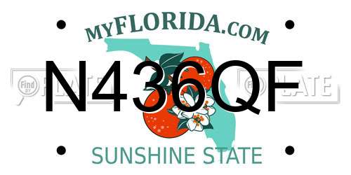 N436QF Florida License Plate