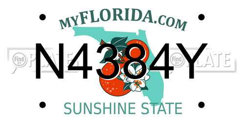 N4384Y Florida License Plate