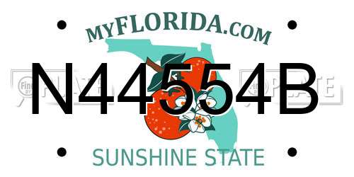 N44554B Florida License Plate