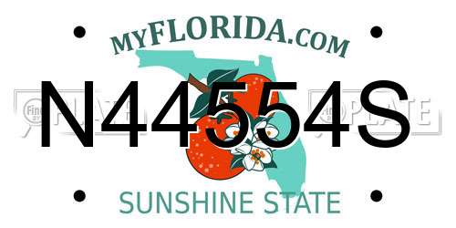 N44554S Florida License Plate
