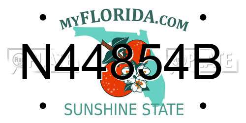 N44854B Florida License Plate