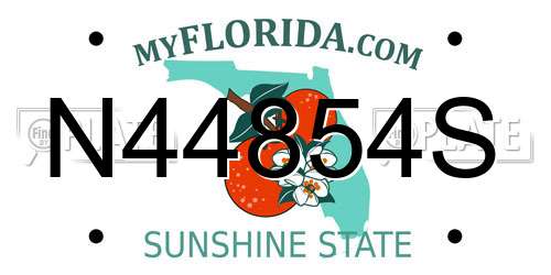 N44854S Florida License Plate