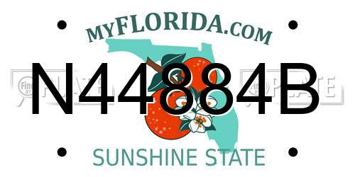 N44884B Florida License Plate