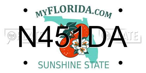 N451DA Florida License Plate