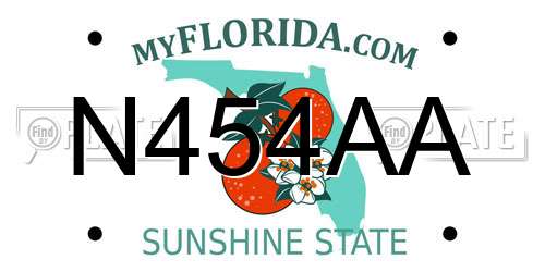 N454AA Florida License Plate
