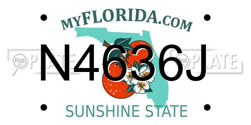 N4636J Florida License Plate