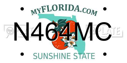 N464MC Florida License Plate