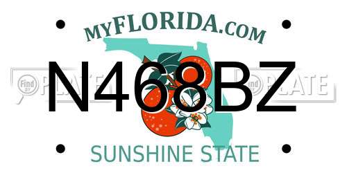 N468BZ Florida License Plate