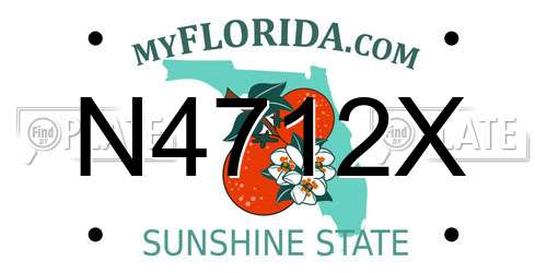 N4712X Florida License Plate