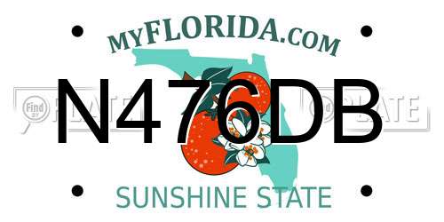 N476DB Florida License Plate