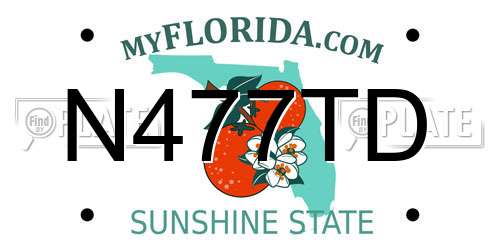N477TD Florida License Plate