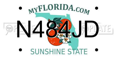N484JD Florida License Plate