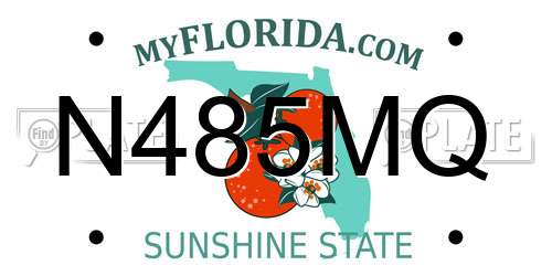 N485MQ Florida License Plate