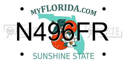 N496FR Florida License Plate