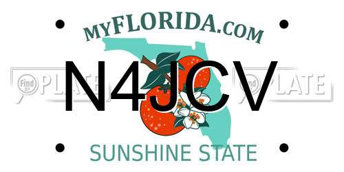 N4JCV Florida License Plate