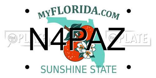 N4PAZ Florida License Plate