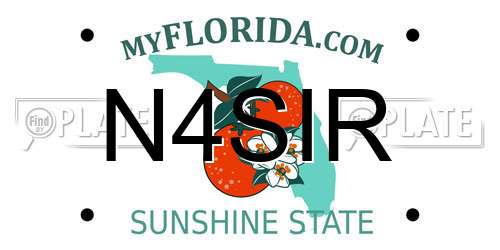 N4SIR Florida License Plate