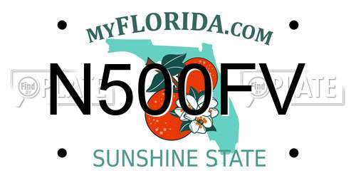 N500FV Florida License Plate