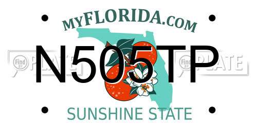 N505TP Florida License Plate