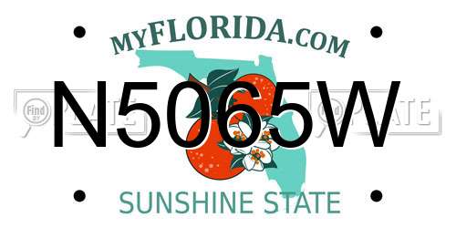 N5065W Florida License Plate