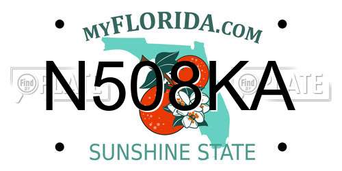 N508KA Florida License Plate