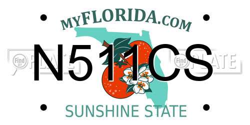 N511CS Florida License Plate