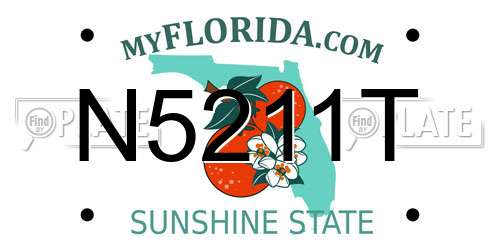 N5211T Florida License Plate