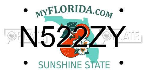 N522ZY Florida License Plate