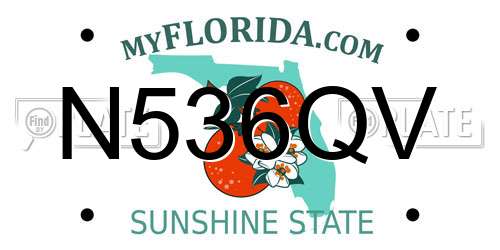 N536QV Florida License Plate