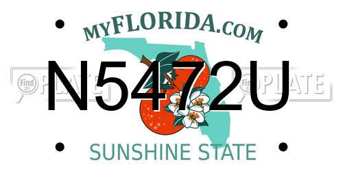N5472U Florida License Plate