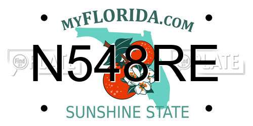 N548RE Florida License Plate