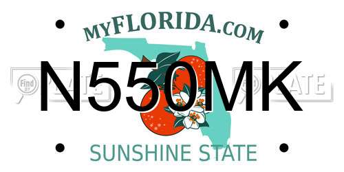 N550MK Florida License Plate