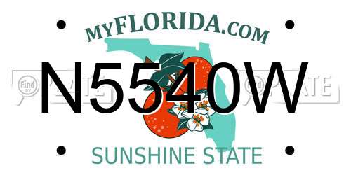 N5540W Florida License Plate