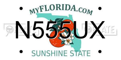 N555UX Florida License Plate