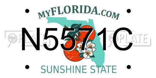 N5571C Florida License Plate
