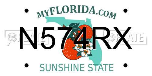 N574RX Florida License Plate
