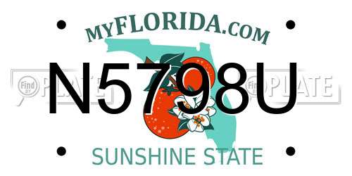 N5798U Florida License Plate