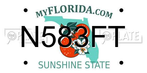 N583FT Florida License Plate