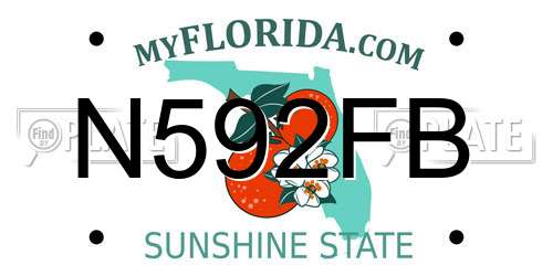 N592FB Florida License Plate