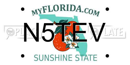 N5TEV Florida License Plate