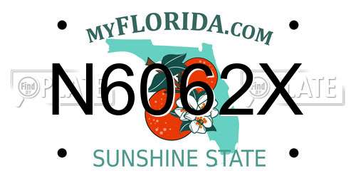 N6062X Florida License Plate