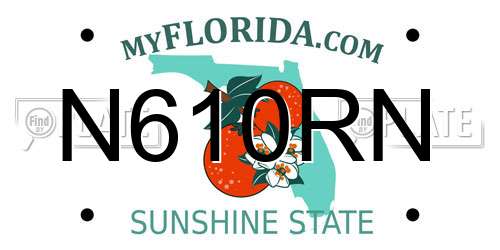 N610RN Florida License Plate
