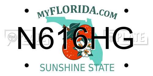 N616HG Florida License Plate