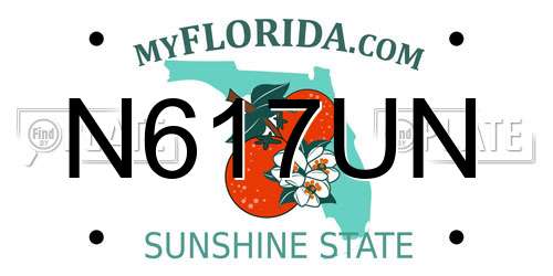 N617UN Florida License Plate